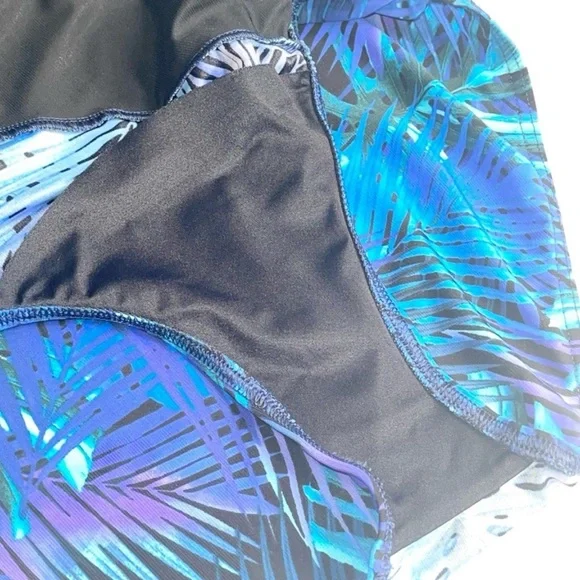 Miraclesuit Royal Palms Revele One Piece Swimsuit Blue Size 14 Slimming Tummy - Picture 10 of 12